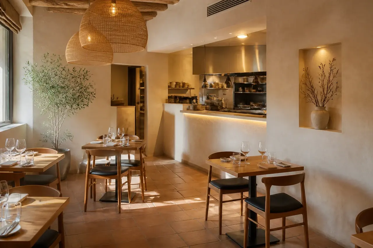 Sala do restaurante Figueira ao almoço