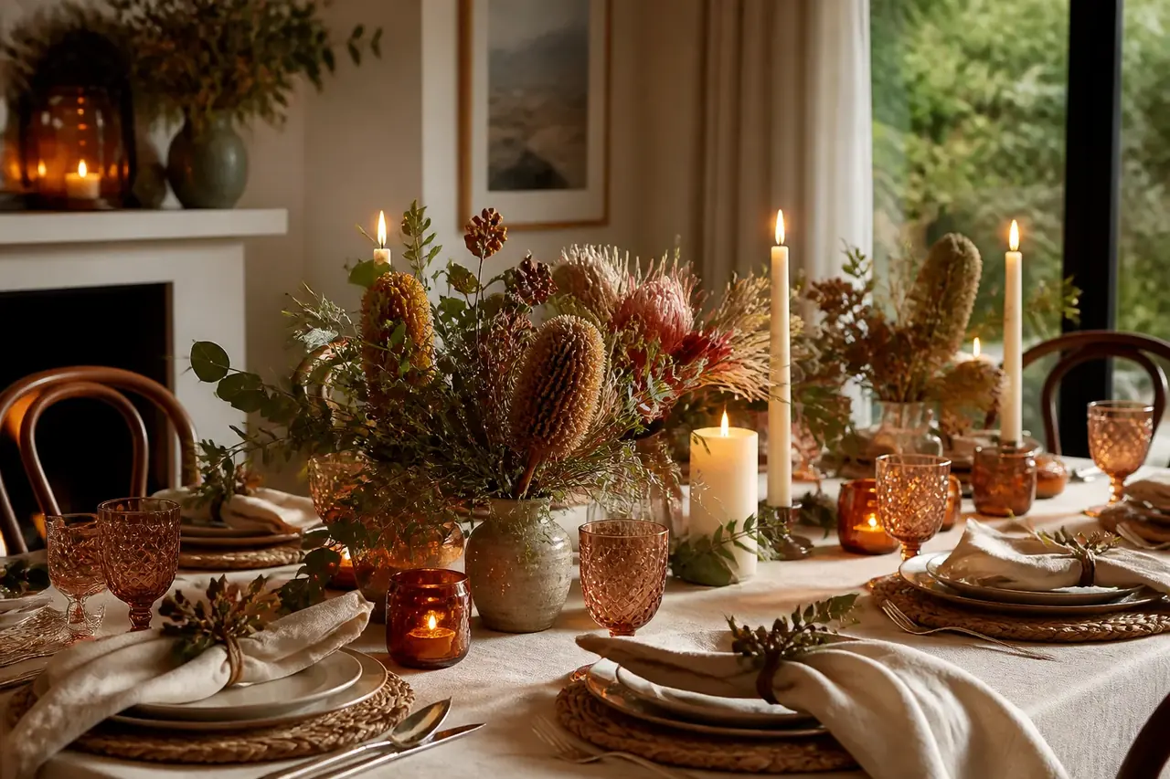 Sala decorada para a época festiva